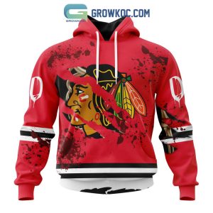 Chicago BlackHawks NHL Special Design Jersey With Your Ribs For Halloween Hoodie T Shirt