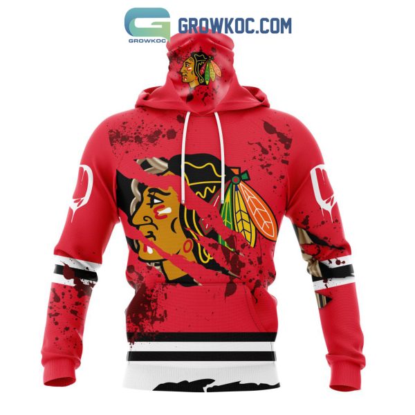 Chicago BlackHawks NHL Special Design Jersey With Your Ribs For Halloween Hoodie T Shirt