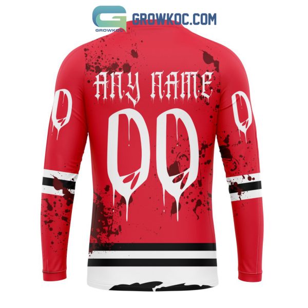 Chicago BlackHawks NHL Special Design Jersey With Your Ribs For Halloween Hoodie T Shirt