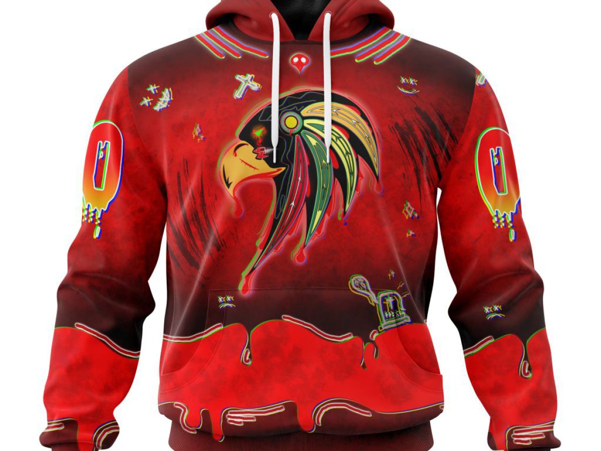 NHL Chicago BlackHawks Specialized Kits For The Grateful Dead Hoodie