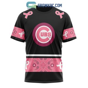 Chicago Cubs MLB In Classic Style With Paisley In October We Wear Pink  Breast Cancer Hoodie T Shirt - Growkoc