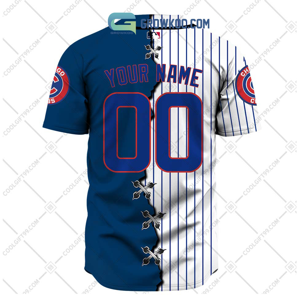 MLB Chicago Cubs Custom Name Blue Baseball Jersey