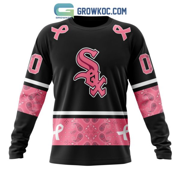 Chicago White Sox MLB In Classic Style With Paisley In October We Wear Pink Breast Cancer Hoodie T Shirt