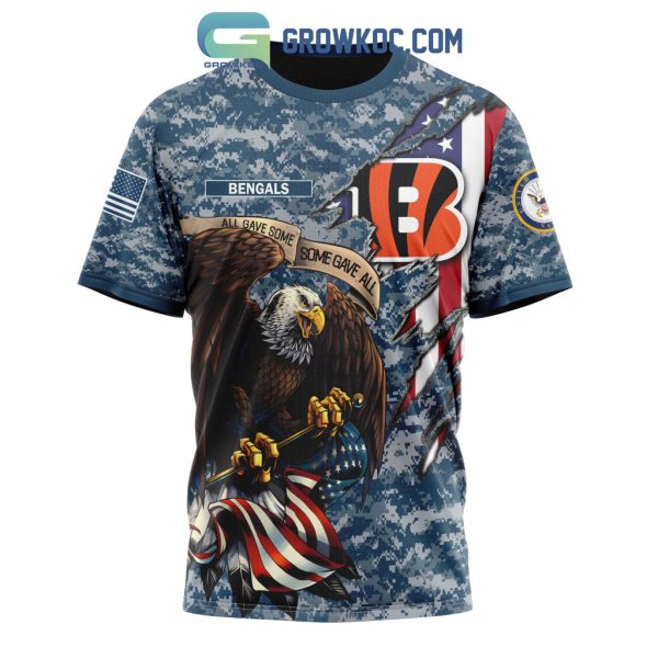 Cincinnati Bengals NFL Honor US Navy Veterans All Gave Some Some Gave All Personalized Hoodie T Shirt