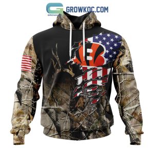 Cincinnati Bengals NFL Special Camo Realtree Hunting Personalized Hoodie T Shirt