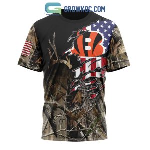 NFL Cincinnati Bengals All Over Print 3D T Shirt USA Flag Camo