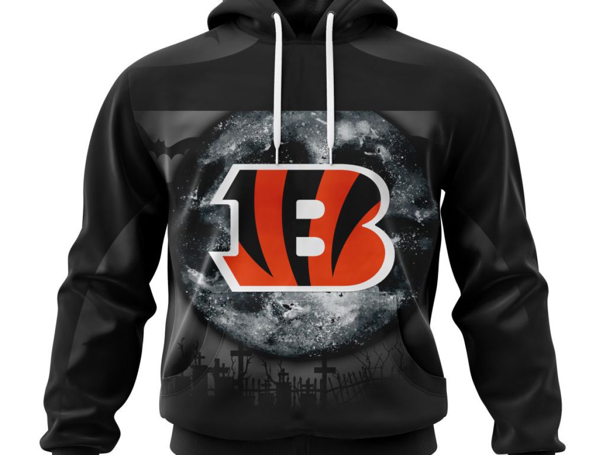 NFL Cincinnati Bengals Skull Flower Orange Hoodie Dress 3D