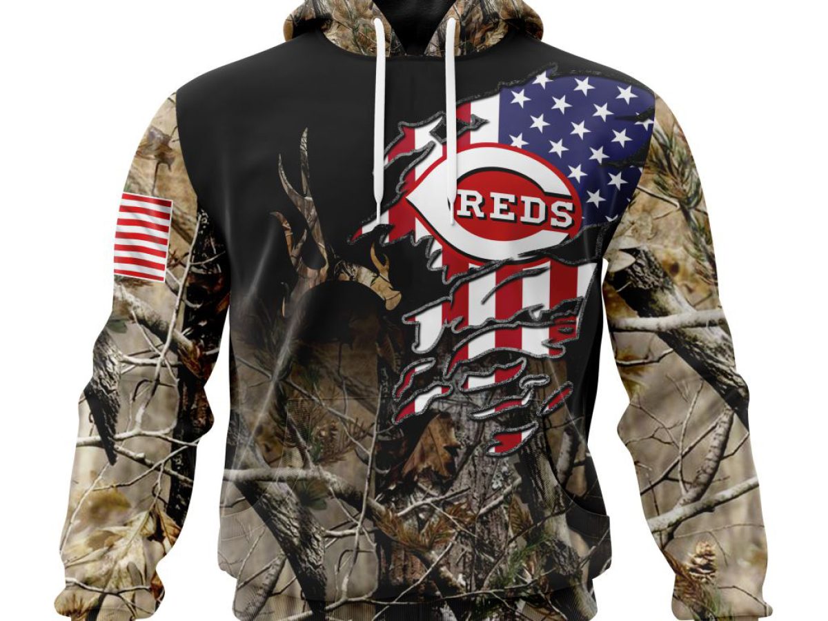 Cincinnati Reds MLB Special Camo Realtree Hunting Hoodie T Shirt