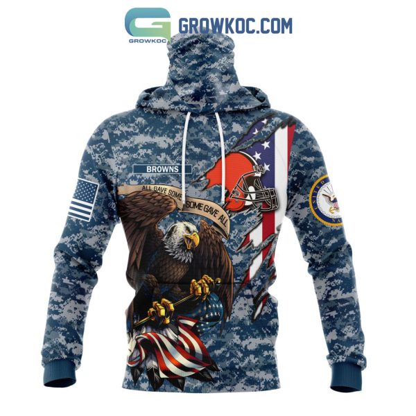 Cleveland Browns NFL Honor US Navy Veterans All Gave Some Some Gave All Personalized Hoodie T Shirt