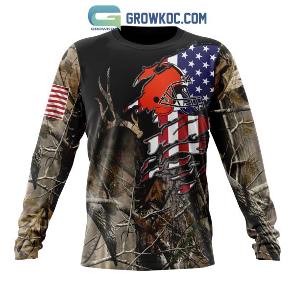 Cleveland Browns NFL Special Camo Realtree Hunting Personalized Hoodie T Shirt