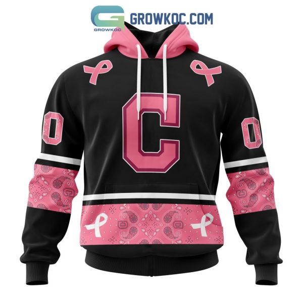 Cleveland Guardians MLB In Classic Style With Paisley In October We Wear Pink Breast Cancer Hoodie T Shirt