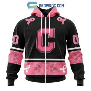 Cleveland Guardians MLB In Classic Style With Paisley In October We Wear Pink Breast Cancer Hoodie T Shirt