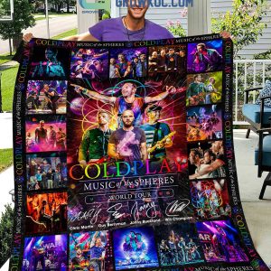 Cold Play Music Of The Spheres World Tour Fleece Blanket Quilt