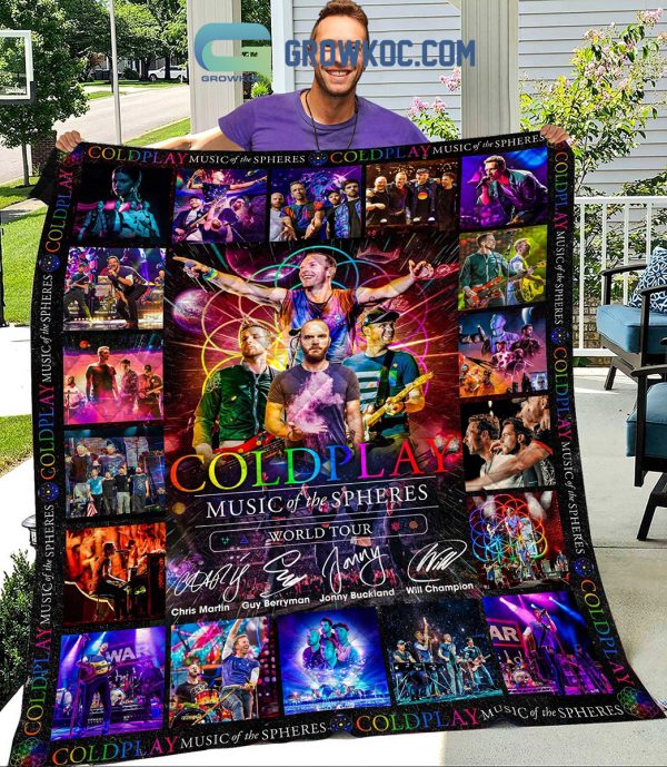 Cold Play Music Of The Spheres World Tour Fleece Blanket Quilt