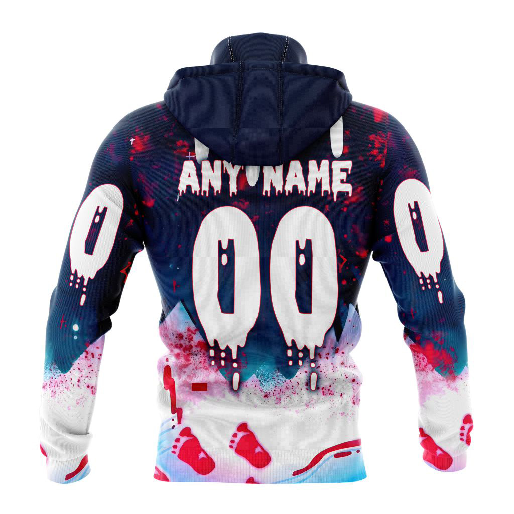 NHL Colorado Avalanche Custom Name Number Jersey Halloween Zip Up Hoodie