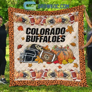 Colorado Buffaloes NCAA Football Welcome Fall Pumpkin Halloween Fleece Blanket Quilt