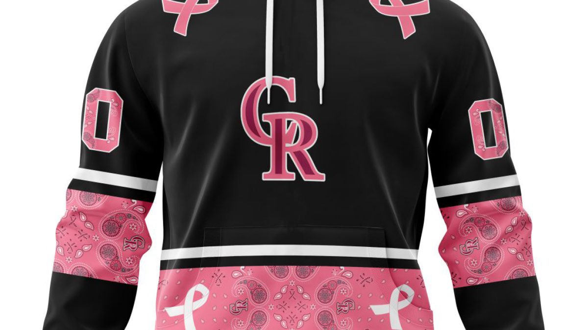 Colorado Rockies MLB In Classic Style With Paisley In October We Wear Pink  Breast Cancer Hoodie T Shirt - Growkoc