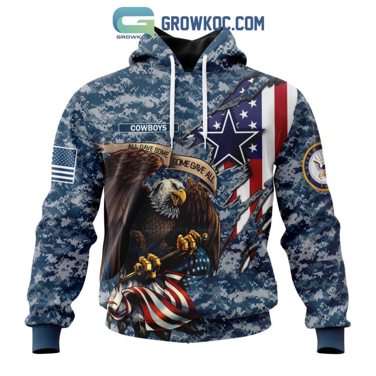 Shop Dallas Cowboys Veterans Day Hoodie