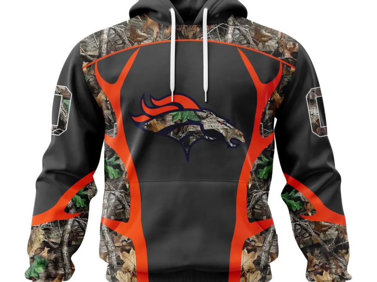 Denver Broncos NFL Special Camo Realtree Hunting Personalized Hoodie T Shirt  - Growkoc