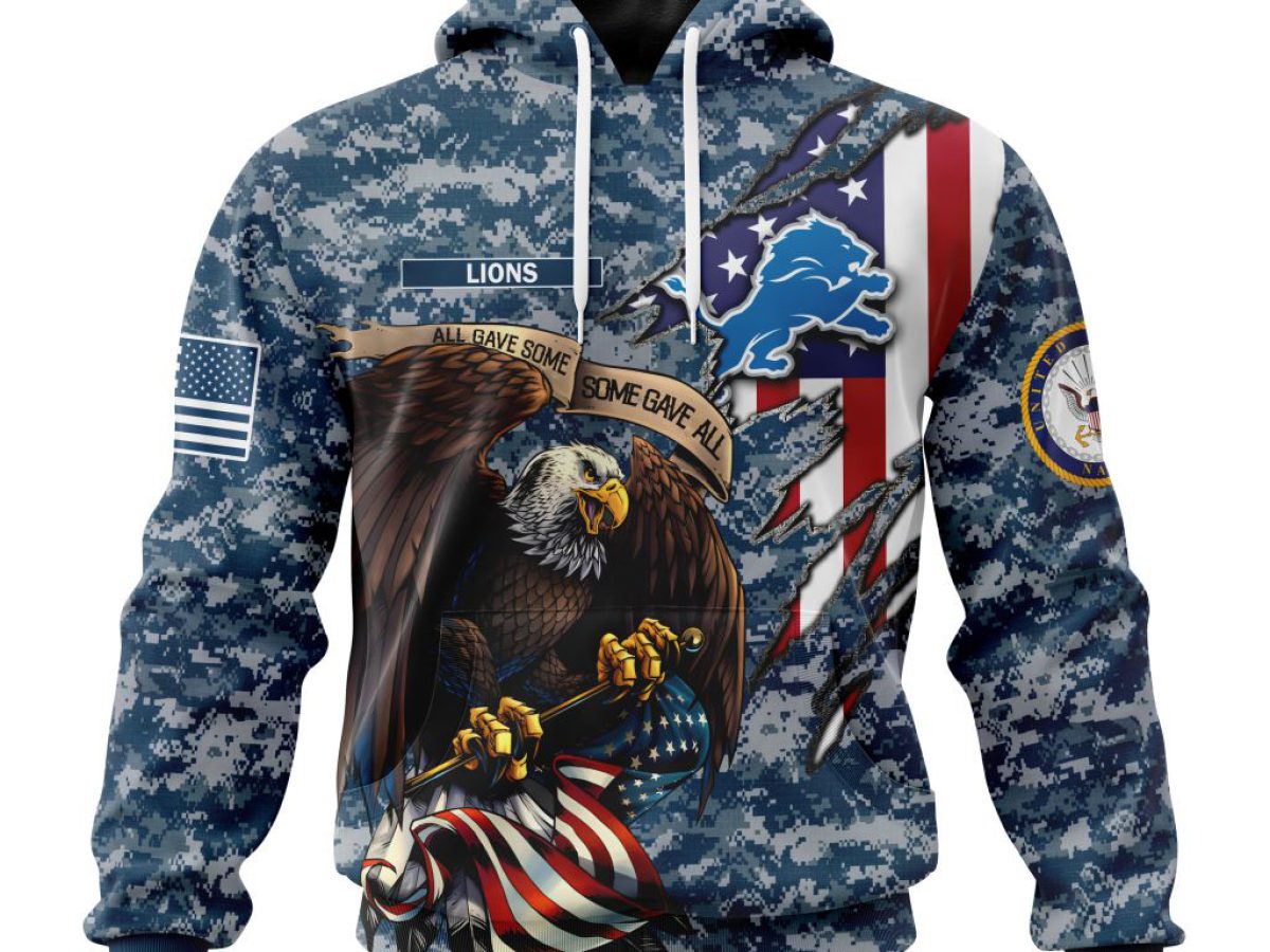 Detroit Lions NFL Honor US Navy Veterans All Gave Some Some Gave