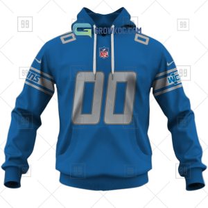 Detroit Lions NFL Personalized Home Jersey Hoodie T Shirt