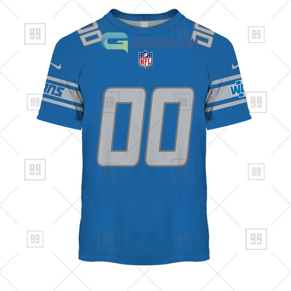 Detroit Lions NFL Personalized Home Jersey Hoodie T Shirt