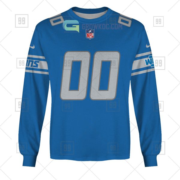 Detroit Lions NFL Personalized Home Jersey Hoodie T Shirt