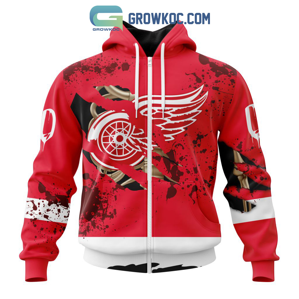 NHL Detroit Red Wings Boys' Poly Fleece Hooded Sweatshirt - S