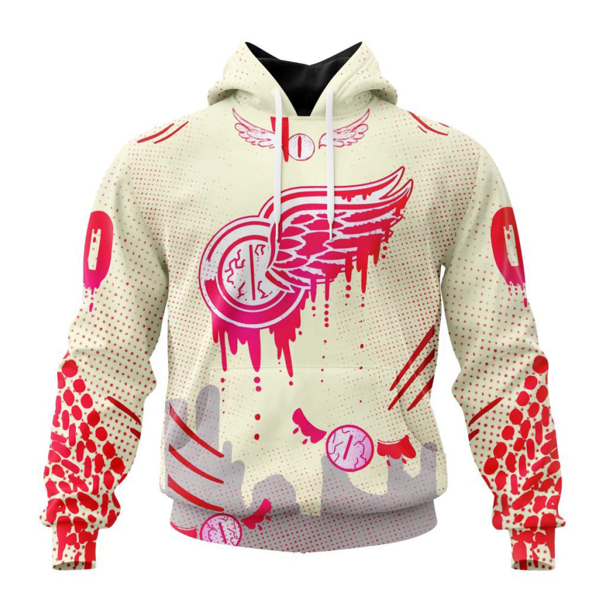 Detroit Red Wings Hoodie Ultra Death Graphic Gift for Halloween