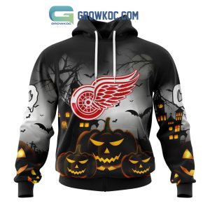 Detroit Red Wings NHL Special Pumpkin Halloween Night Hoodie T Shirt