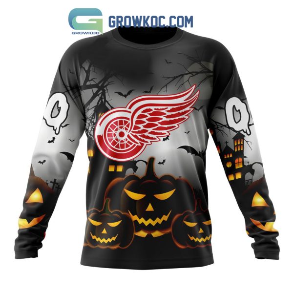 Detroit Red Wings NHL Special Pumpkin Halloween Night Hoodie T Shirt