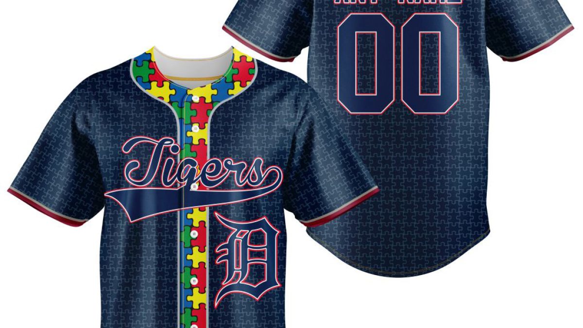 Detroit Tigers MLB Fearless Against Autism Personalized Baseball Jersey -  Growkoc