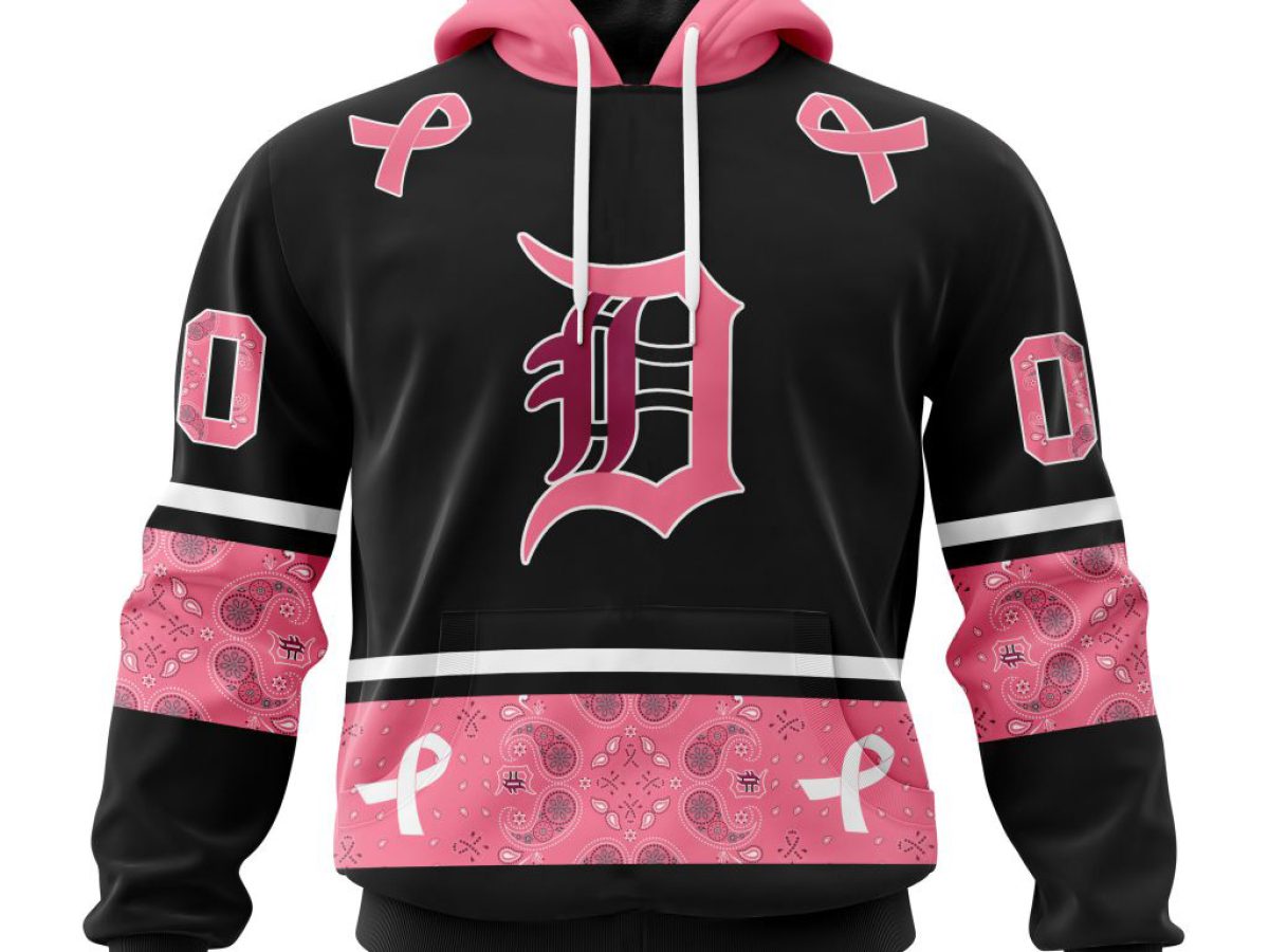 pink detroit tigers hoodie