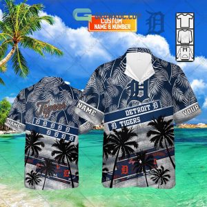 Detroit Tigers MLB Personalized Palm Tree Hawaiian Shirt