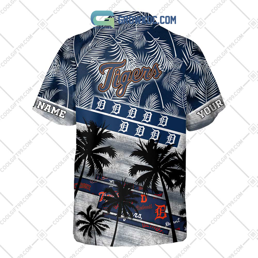 Detroit Tigers MLB Personalized Palm Tree Hawaiian Shirt - Growkoc