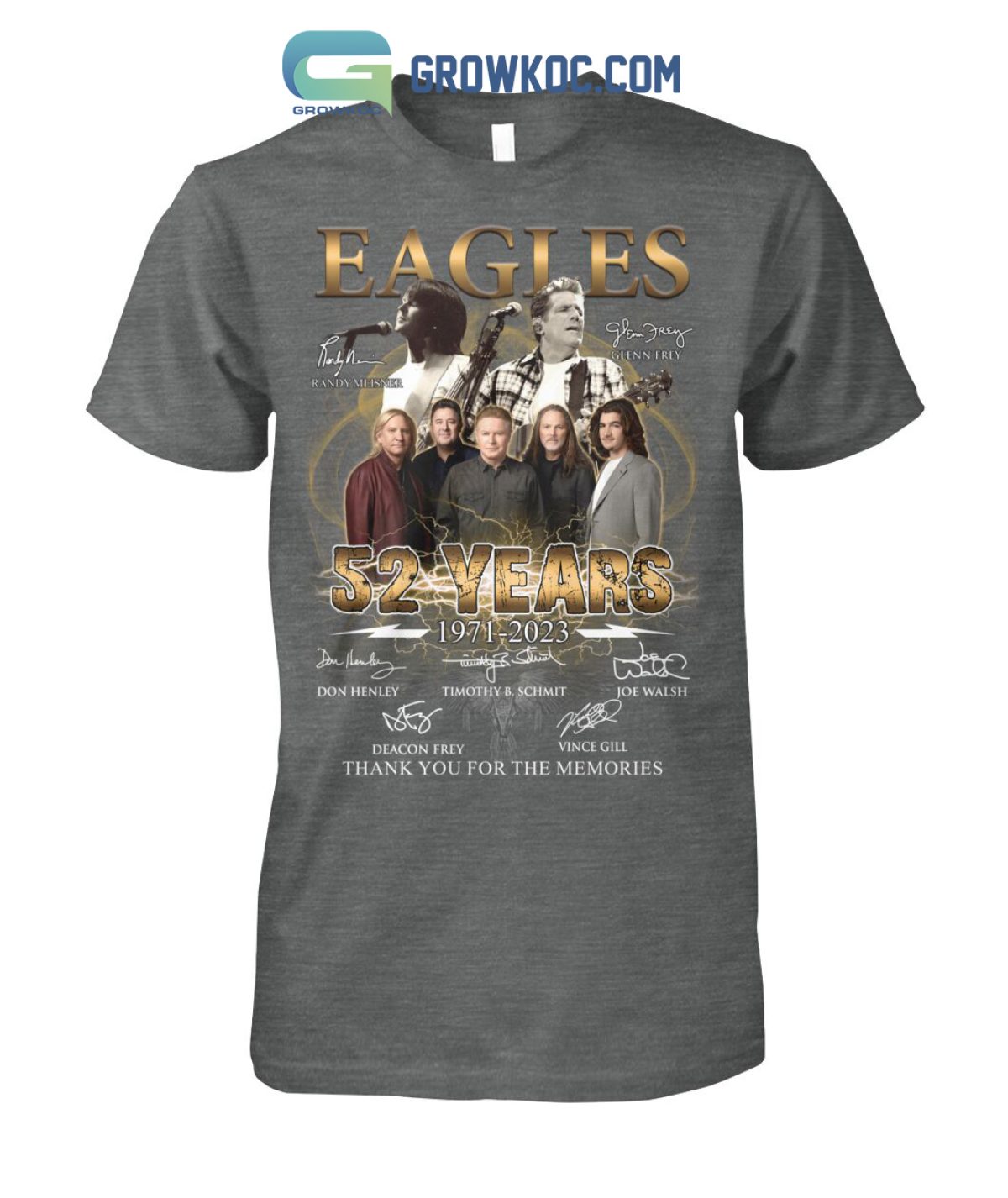 Eagles 52 Years 1971 2023 Memories T Shirt - Growkoc