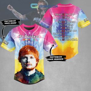 Ed Sheeran Tour All Hit Song Art Design Personalized Baseball Jersey