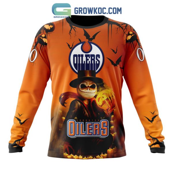 Edmonton Oilers NHL Special Jack Skellington Halloween Concepts Hoodie T Shirt