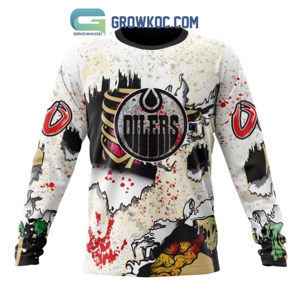 Edmonton Oilers NHL Special Zombie Style For Halloween Hoodie T Shirt