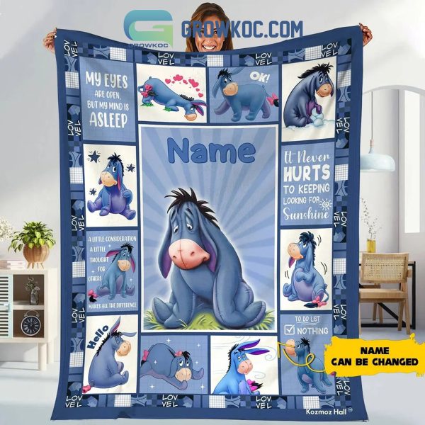 Eeyore My Eyes Are Open Buy My Mind Is Asleep Lazy Fleece Blanket Quilt