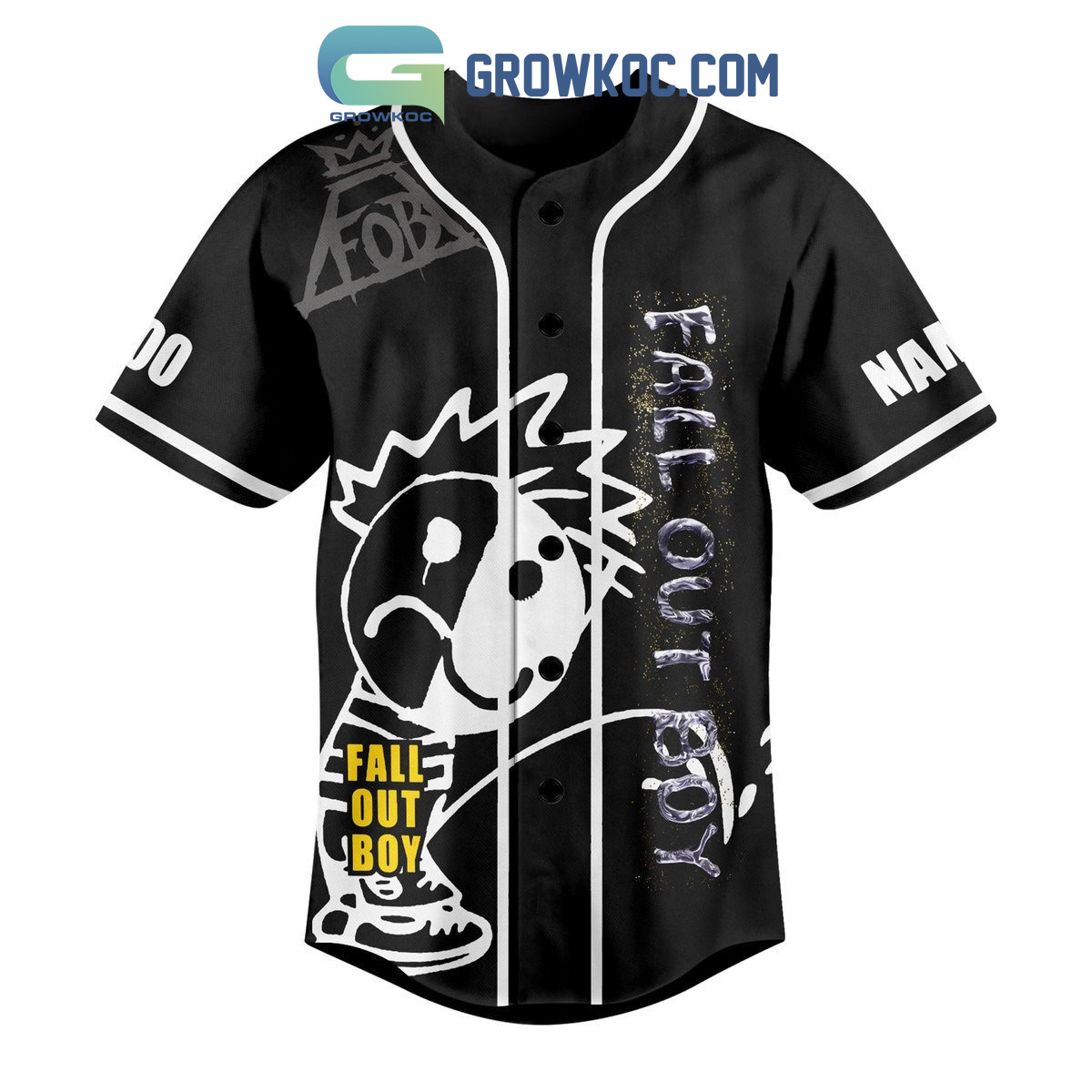 Fall Out Boy Unisex So Much For Stardust Tour Pinstripe Baseball Jersey -  Natural