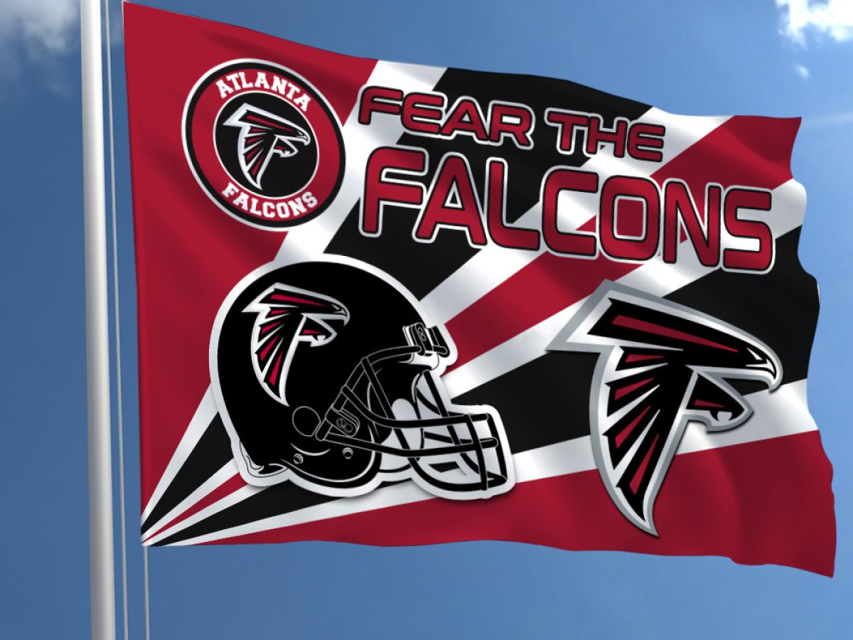 Atlanta Falcons Patch, NFL Sports Team Logo, Size: X Inches