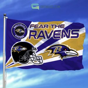 Fear The Baltimore Ravens NFL House Garden Flag