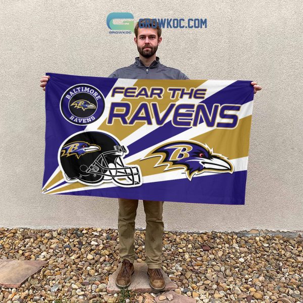 Fear The Baltimore Ravens NFL House Garden Flag