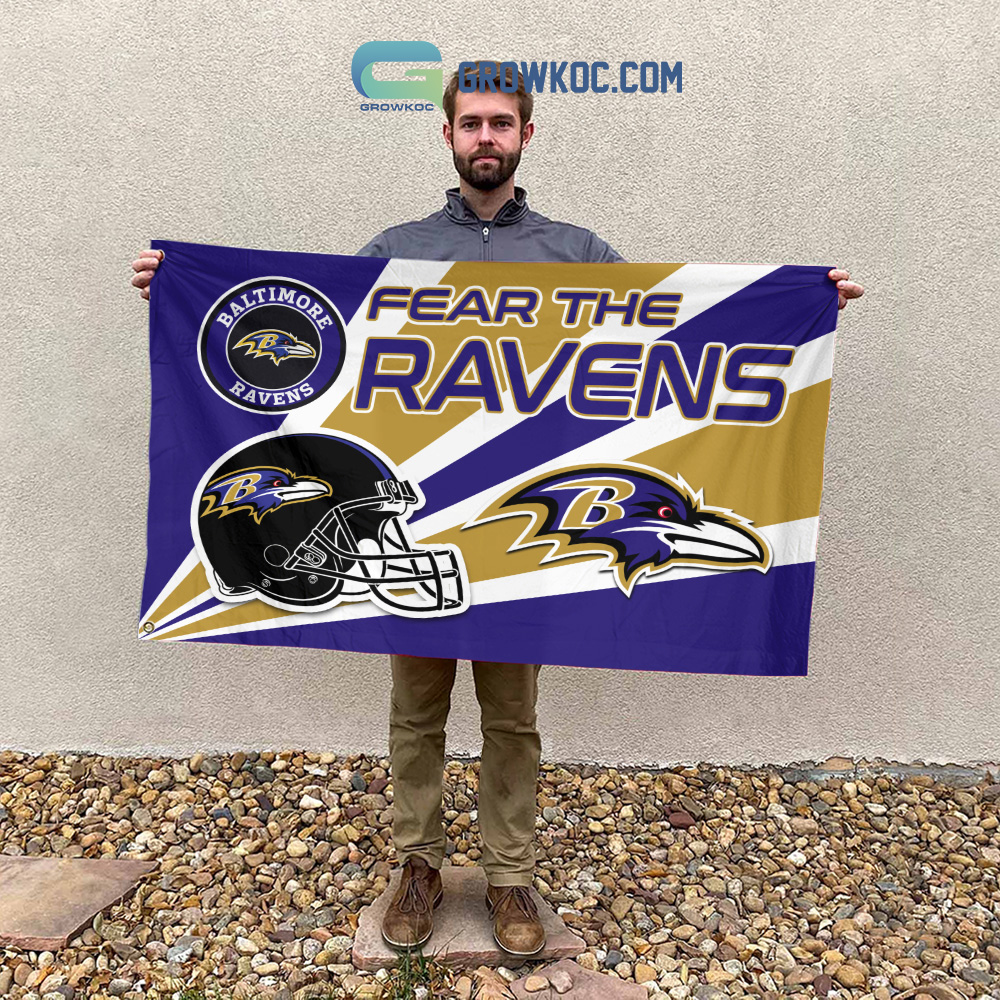 Fear The Baltimore Ravens NFL House Garden Flag - Growkoc