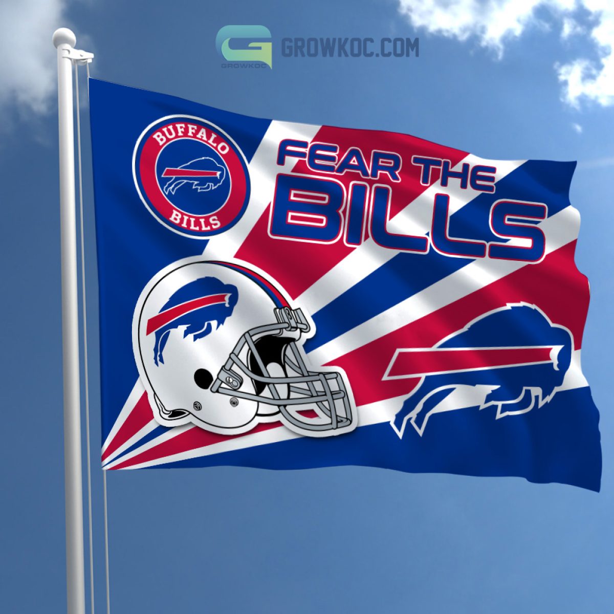 Fear The Buffalo Bills NFL House Garden Flag - Growkoc