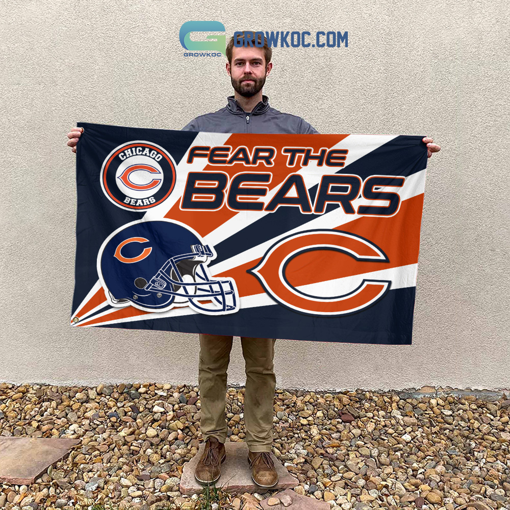 Fear The Chicago Bears NFL House Garden Flag - Growkoc