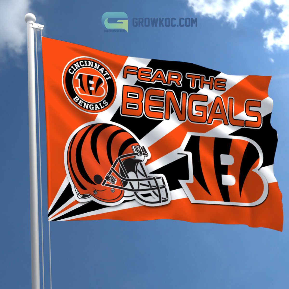 Fear The Cincinnati Bengals NFL House Garden Flag - Growkoc