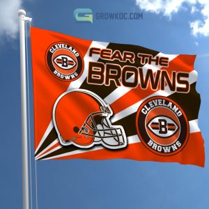 Fear The Cleveland Browns NFL House Garden Flag