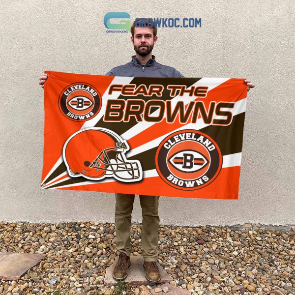 Fear The Cleveland Browns NFL House Garden Flag